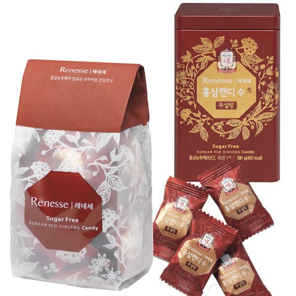 Kẹo Hồng Sâm Renesse (không đường) hộp thiếc 180g – KGC